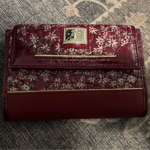 Cavalinho maroon and floral wallet BNWOT Portugal made
